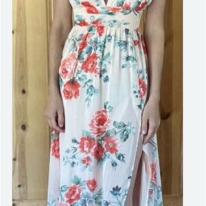 Lulu's Meandering Garden Floral Maxi Dress in XL.